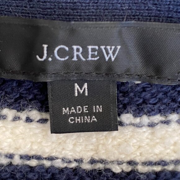 J Crew Nautical Striped Chenille Open Front Cardigan French Girl Coastal Peppy-M - Picture 12 of 16